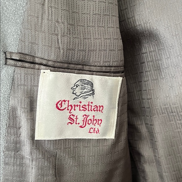 Halston Halsuede Single Breasted Gray Blazer - Picture 9 of 13